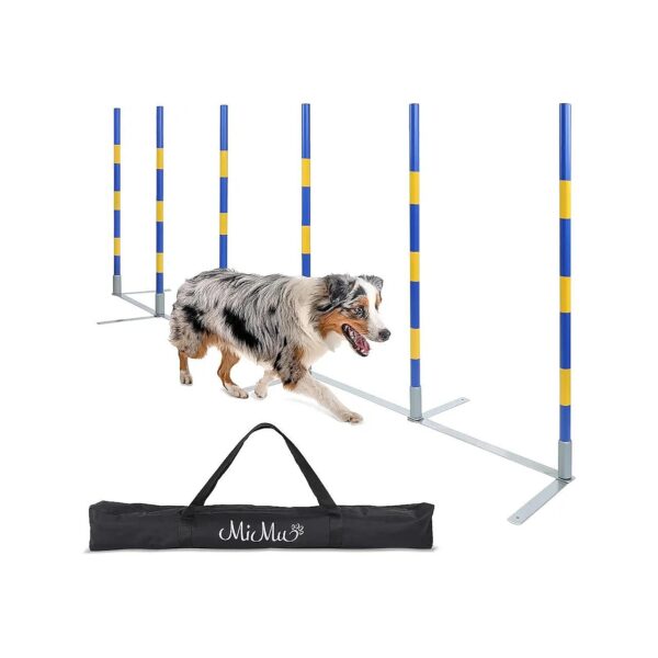 Professional-Quality Dog Weaving Poles for Obstacle Course Training