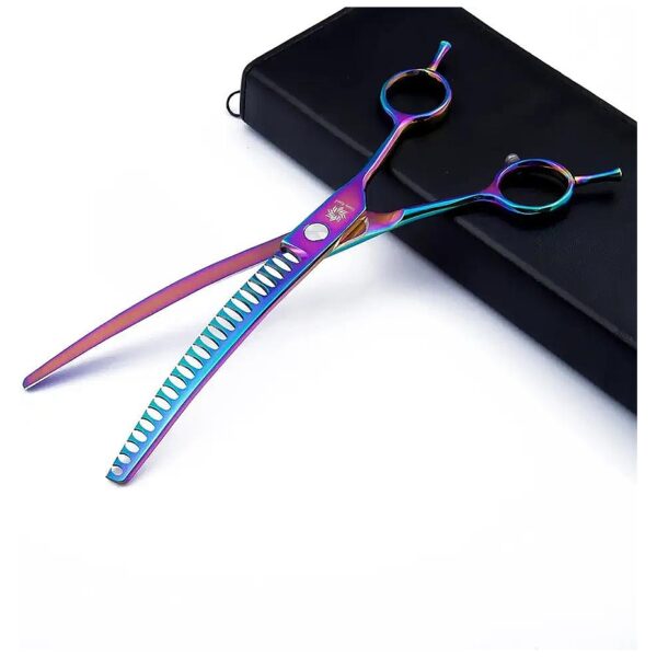 Professional Rainbow Chunker Shears for Pet Grooming Thinning and Blending