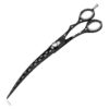 Professional Right Hand Pet Groomer Scissors with Curved Black Blades and High Quality