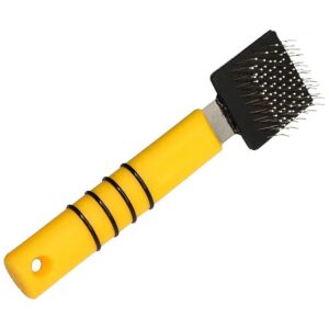 Professional Stainless Steel Dog Grooming Tool for Efficient Detangling and Bristle Care