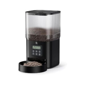 Programmable Cat and Dog Feeder for Accurate 1-6 Meals Per Day with 10-Second Voice Call