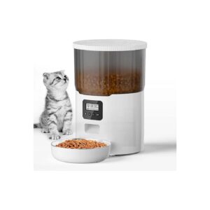 Programmable Portion Control Pet Feeder with Desiccant Bag and Voice Recorder