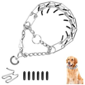 Prong Collar for Medium Dogs with Quick Release Buckle and Corrective Training