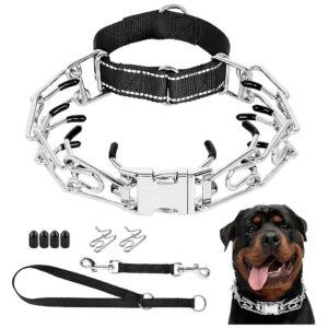 Prong Collar for Small Medium Large Dogs with Soft Rubber Caps and Gentle Pressure