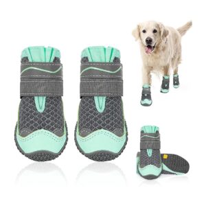 Protect Your Dog's Paws with Breathable Dog Shoes Green Size 6 for Summer and Winter Use