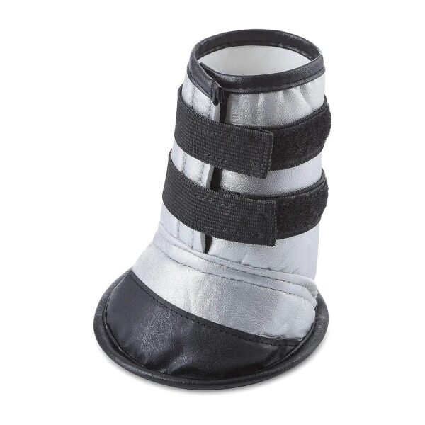 Protective Dog Boot for Injured Paws Black Silver Size 2