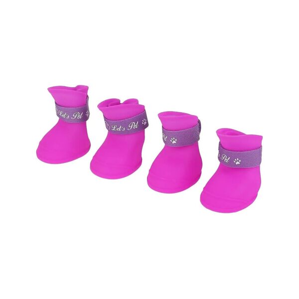 Protective Waterproof Silicone Dog Rain Boots with Anti Slip Texture