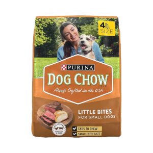 Protein-Rich Dog Food for Small Breeds with Real Chicken and Beef, 4 lb Bag