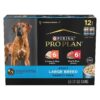 Protein Wet Dog Food Variety Pack with Real Beef or Chicken for Large Breed Adult Dogs