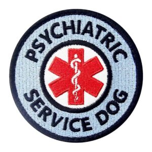 Psychiatric Medical Alert Patch with Hook Loop for Vests