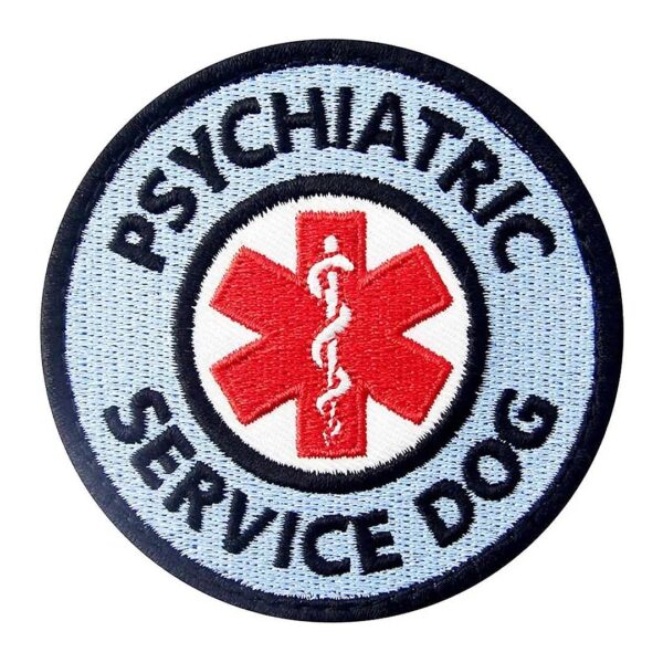 Psychiatric Medical Alert Patch with Hook Loop for Vests