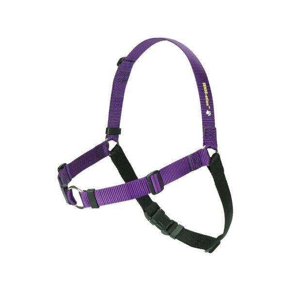 Pull Dog Harness for Large Breed, Purple Polyester, Front-Leash Attachment