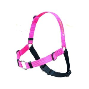 Pull Dog Training Harness for Small Breeds in Pink Solid Nylon