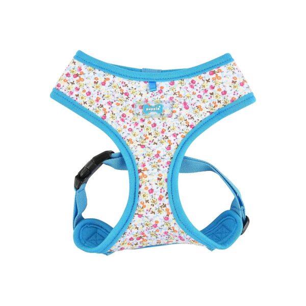 Puppia Style Sky Blue Small Flower Pattern Dog Harness Medium Size