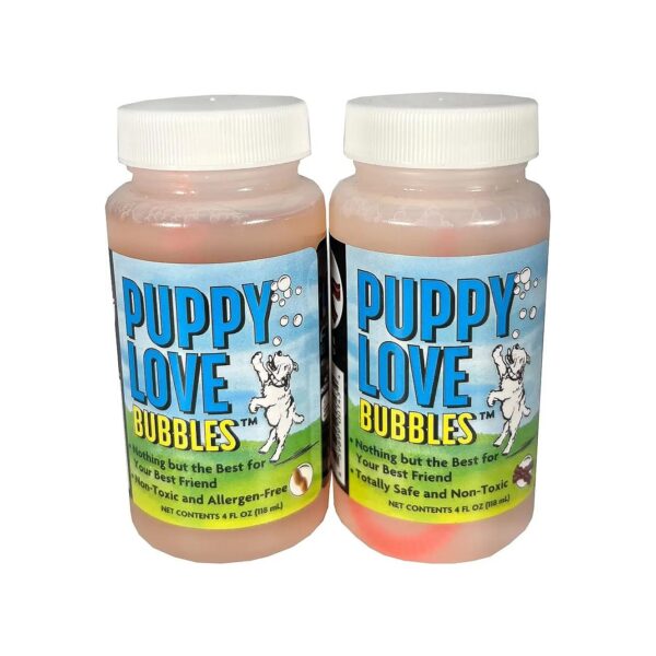 Puppy Love Bubbles, 2-Pack 4oz Peanut Butter Flavor Dog Bubbles