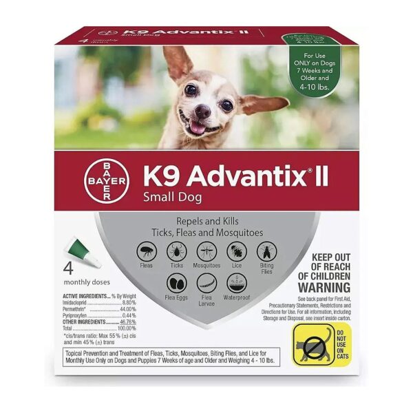 Puppy Safe Flea and Tick Control for Small Dogs, 4-Count Pack