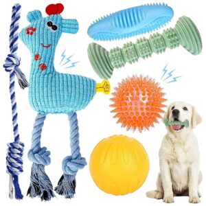 Puppy Teething Relief Essentials 6-Pack Soft Durable Teething Toys for Small Medium Dogs