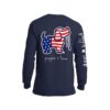 Puppy Themed Long Sleeve Cotton Shirt for Adults Made in the USA Navy XLarge