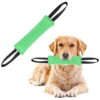 Puppy Training Green Nylon Dog Tug Toy with 2 Handles for Small to Medium Puppies