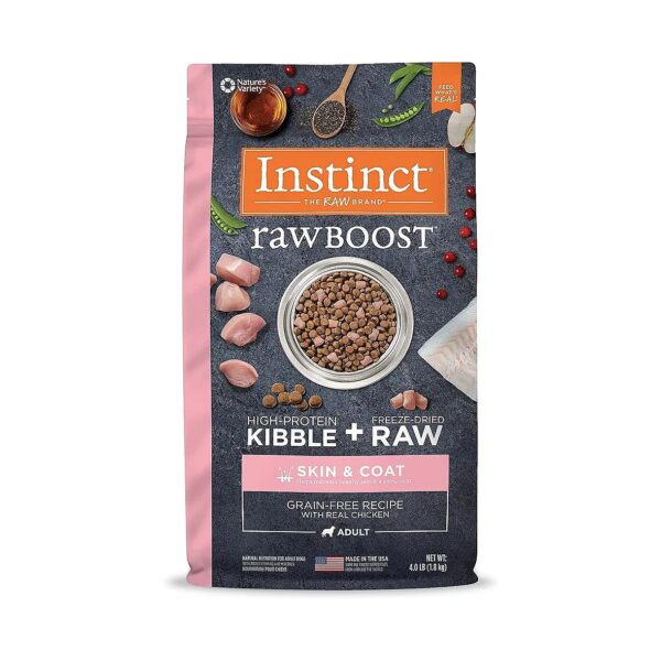 Pure and Real Raw Grain Free Dog Food with Chicken and Antioxidants for Healthy Coat