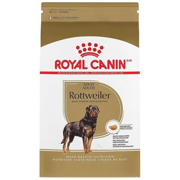 Purebred Rottweiler Adult Dry Dog Food with Specialized Kibble for Easy Digestion