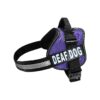 Purple Dog Vest with Reflective Hook and Loop Patches for Deaf Dogs