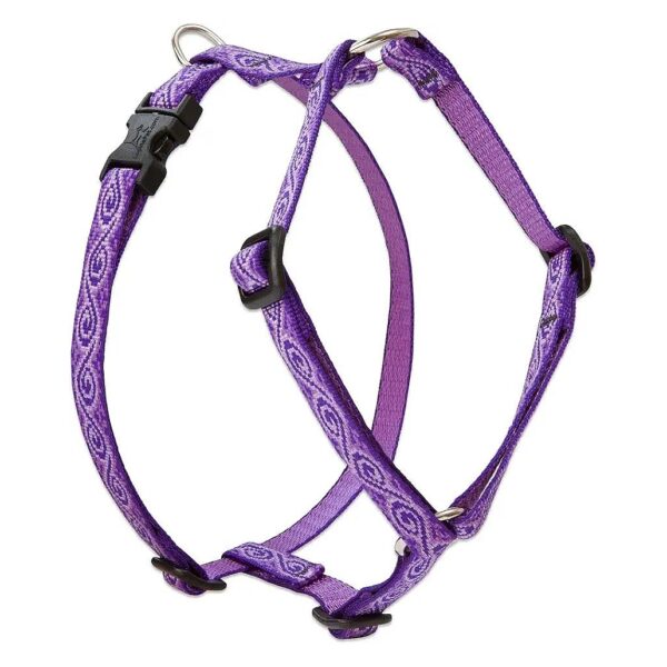 Purple Jelly Roll Nylon Dog Harness for Small Dogs