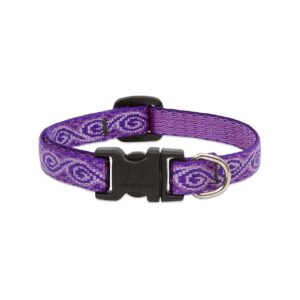 Purple Nylon Adjustable Collar for Small Dogs 8-12 Inch 1/2 Wide