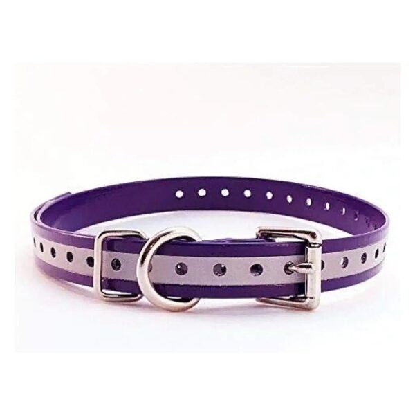 Purple Nylon Reflective Buckle Dog Collar Replacement Compatible with Garmin