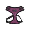 Purple Polyester Solid Adjustable Harness with Adjustable Neck