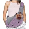 Purple Puppy Carrier Sling for Small to Medium Dogs and Cats