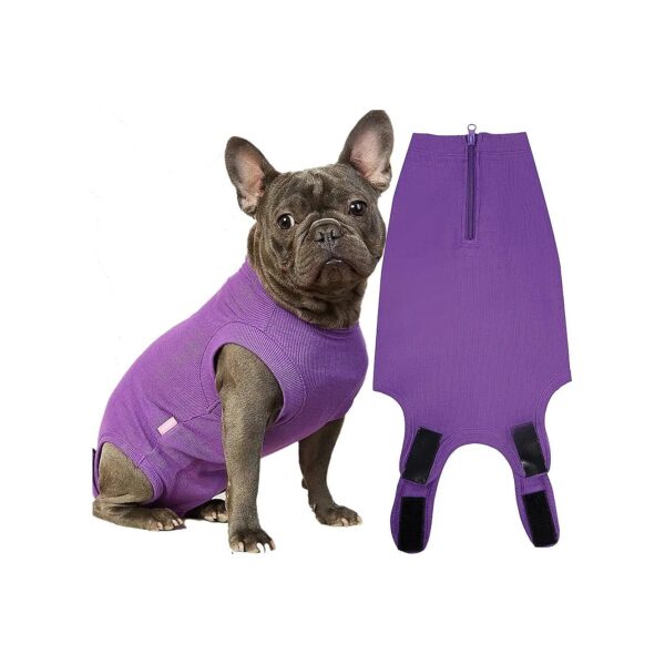 Purple Recovery Suit for Female Male Dogs Post Op Surgery Large Size