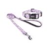 Purple Reflective Collar Leash Combo for Pet Girl/Boy Comfy Easy Walk