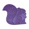 Purple Silicone Squirrel Shaped Lick Mat for Dogs and Cats