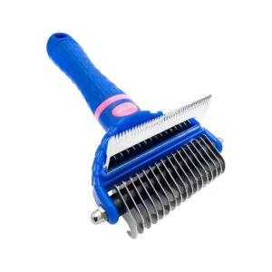 Purpose Pet Grooming Brush for Cats and Dogs with 2-in-1 Comb Attachment