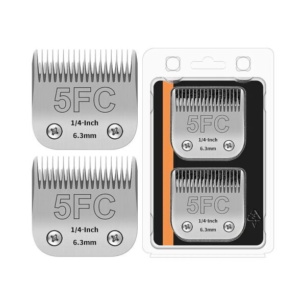 Purpose Pet Grooming with Long-Lasting and Rust-Free 5FC Detachable Clippers Blades