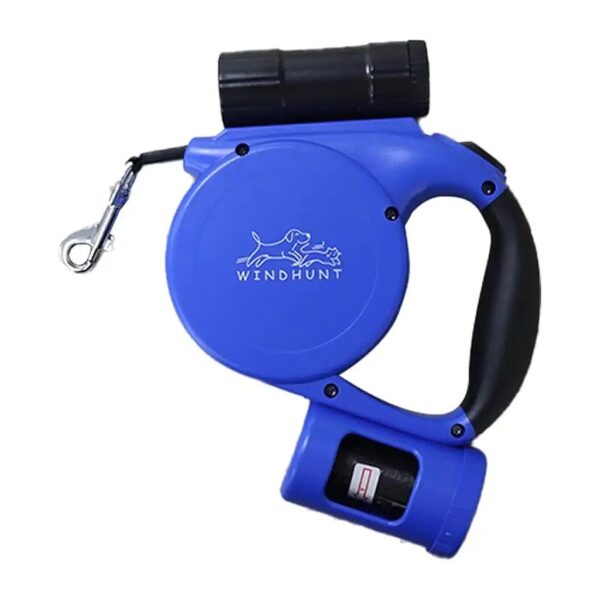 Purpose Retractable Dog Leash with Flashlight, Poop Bag Dispenser, and Brake System