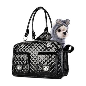 Purse-Like Pet Travel Carrier for Small Dogs and Cats with Removable Soft Base Insert