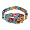 Quality 1 Inch Comic Pop Martingale Dog Collar with Comic Book Inspired Design