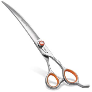 Quality 30 Degree Downward Curved Scissors for Dogs and Cats with Ergonomic Handles