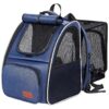 Quality Cat Backpack Carrier with Adjustable Straps and Safety Leash for Large Cats