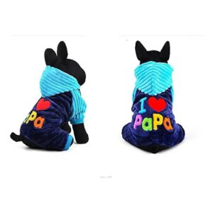 Quality Comfortable Small Medium Dog Coats XXS for Chihuahua Poodle in Blue and Rose Red