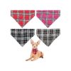 Quality Cotton Plaid Dog Bandanas for Cats and Small Dogs Washable and Durable