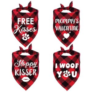 Quality Cotton Valentine's Day Dog Bandanas for Comfort and Style