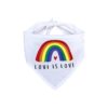 Quality Cotton White Rainbow Pattern Bandanas for Dog and Cat Pride Celebration