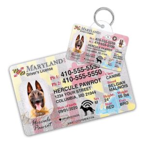 Quality Customized Pet ID Tags and Driver License Cards for Dogs and Cats