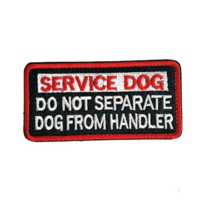 Quality D-Service Dog Embroidered Patch for Dog Vests and Harnesses