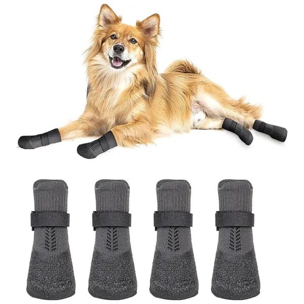 Quality Dog Boots with Anti-Slip Soles for Hot Pavement and Winter Snow Hiking