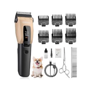 Quality Dog Clippers for Grooming Thick Coats 3-Speed Electric Trimmers with One-Key Lock