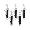 Quality Dog Collar Backup Clips for Safe and Reliable Walking, Black, 5-Piece